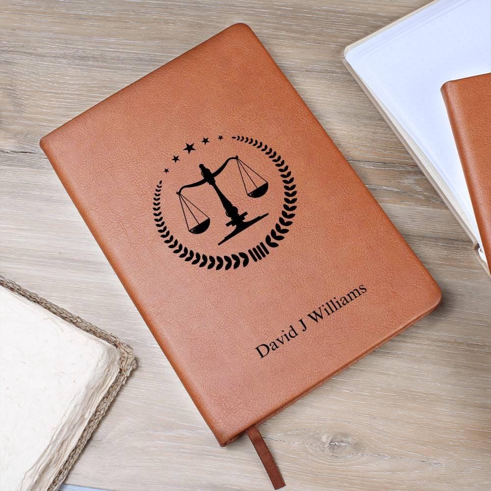 Lawyer Personalized Vegan Leather Journal – Law Graduate Gift – view 8