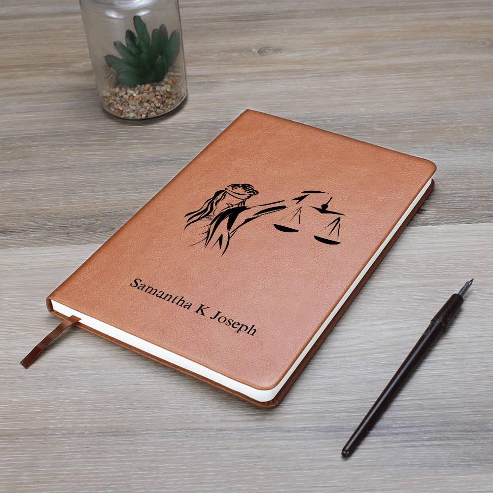 Personalized Lawyer Gift Vegan Leather Journal – Law Graduate – view 8