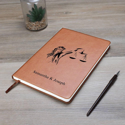 Personalized Lawyer Gift Vegan Leather Journal – Law Graduate – view 8