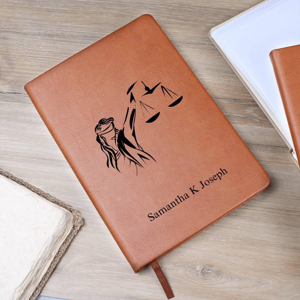 Personalized Lawyer Gift Vegan Leather Journal – Law Graduate – view 9