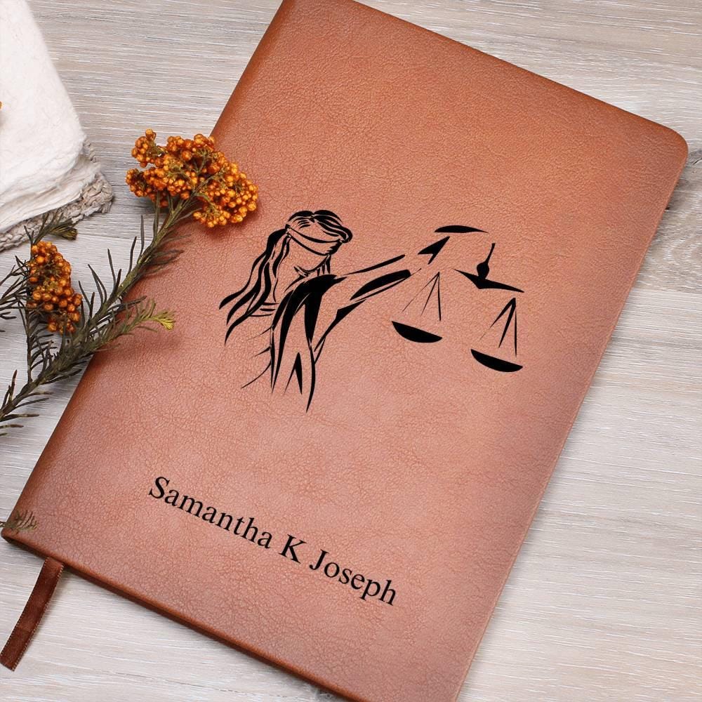 Personalized Lawyer Gift Vegan Leather Journal – Law Graduate