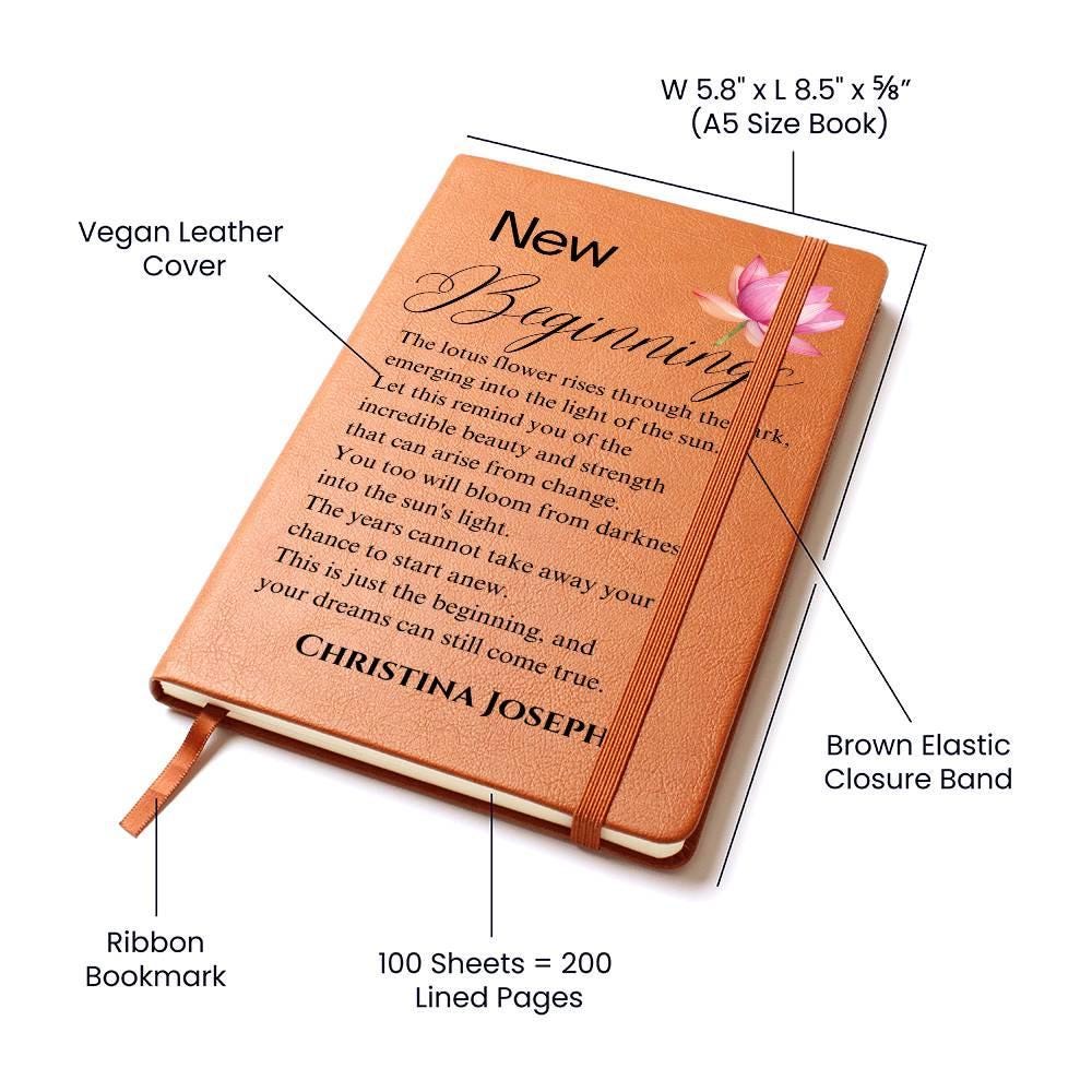 Personalized New beginnings Journal – Starting over gift – view 4