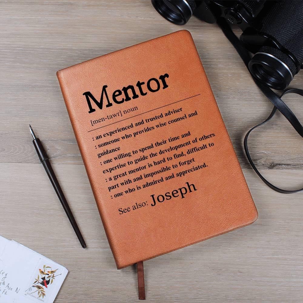 Mentor Definition Personalized Leather Journal – Unique Mentor Gift