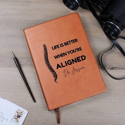Funny Personalized Chiropractor leather Journal – Chiropractic Gift – view 2