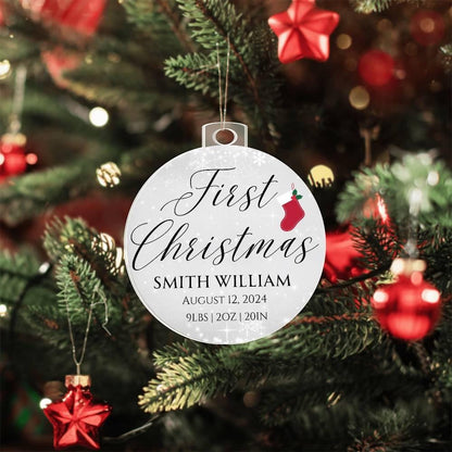 2024 Baby First Christmas Acrylic Ornament – New Born Gift – view 2