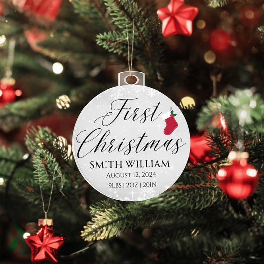 2024 Baby First Christmas Acrylic Ornament – New Born Gift – view 2