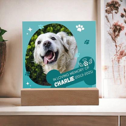 Dog memorial custom photo remembrance plaque