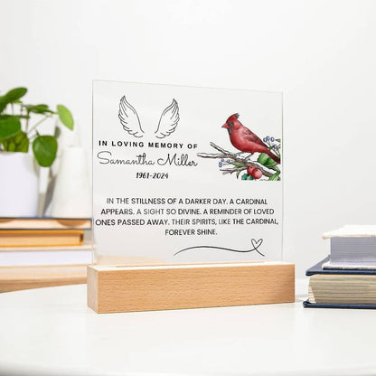 Loss of loved ones In heaven memorial Acrylic plaque In loving memory