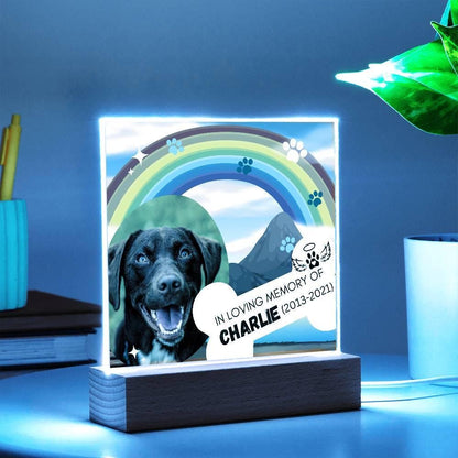 Custom photo dog memorial acrylic plaque – view 4