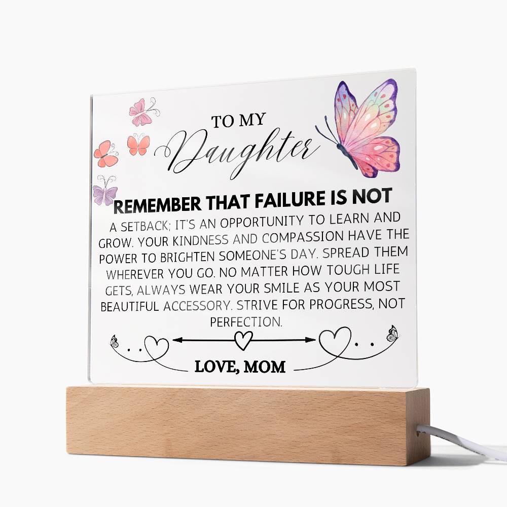 To My Daughter Butterfly LED Acrylic Plaque – Daughter Graduation Gift – view 9