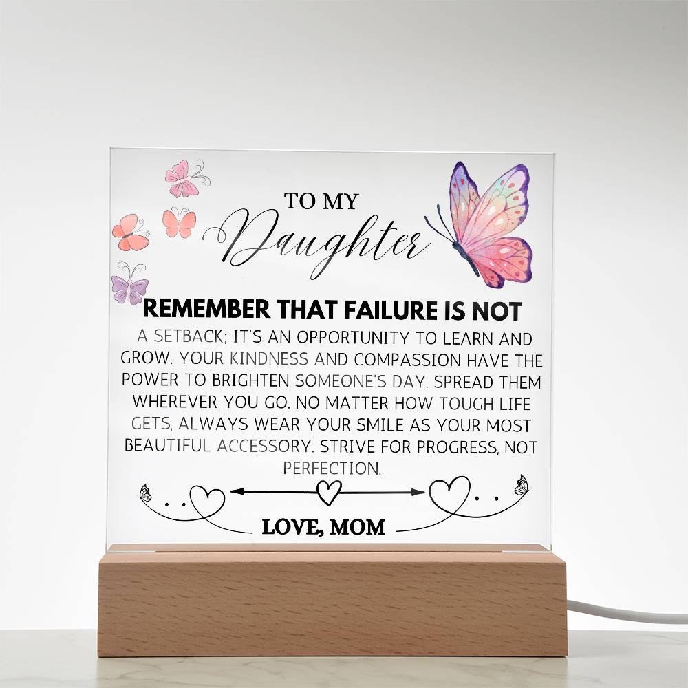 To My Daughter Butterfly LED Acrylic Plaque – Daughter Graduation Gift – view 7