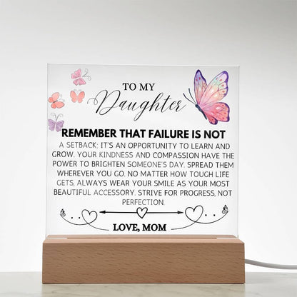 To My Daughter Butterfly LED Acrylic Plaque – Daughter Graduation Gift – view 7