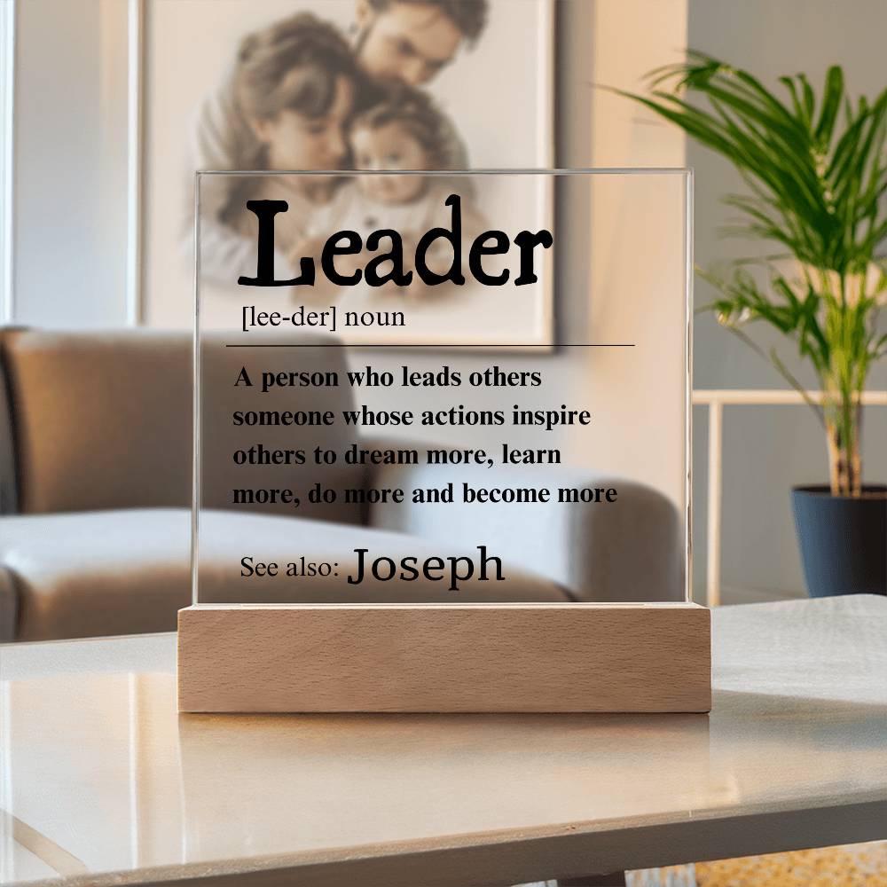 Custom Leader LED Acrylic Plaque – Unique Gift for Team Leader – view 10