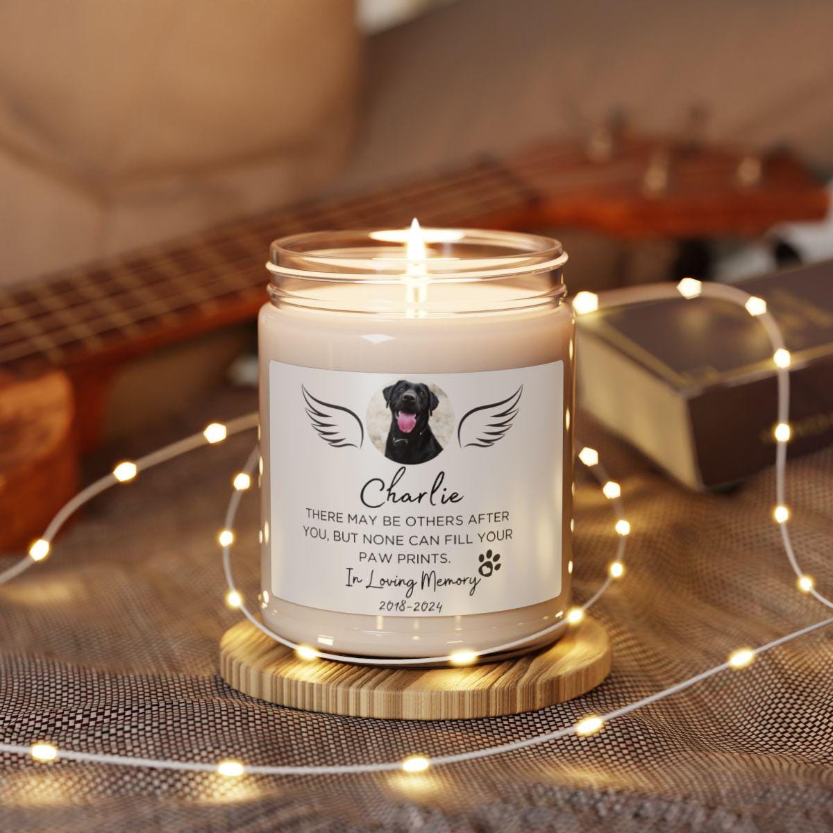 Custom Pet Memorial Candle – Pet Remembrance Gift – view 4