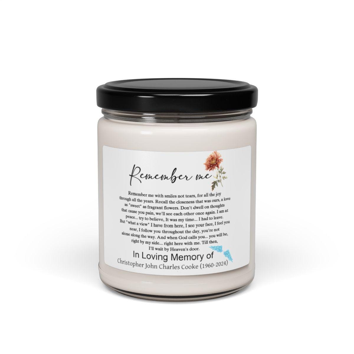Remember me personalized memorial 9oz candle – Sympathy gift – view 8