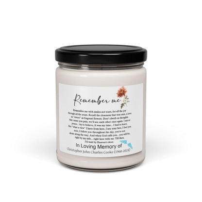 Remember me personalized memorial 9oz candle – Sympathy gift – view 8