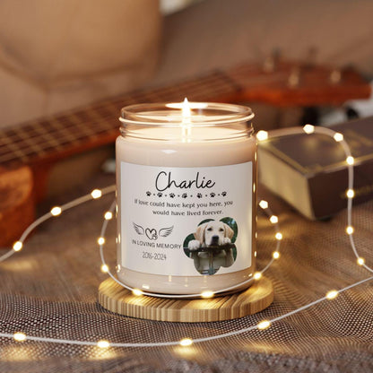 Custom photo Pet Memorial Candle – Loss Of Pet Gift