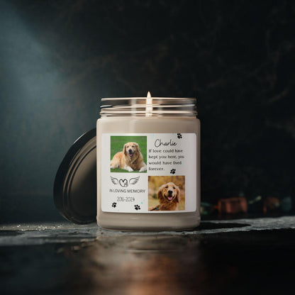 Custom Loss of Pet Memorial Soy Candle – Loss of Dog Remembrance Gift – view 10