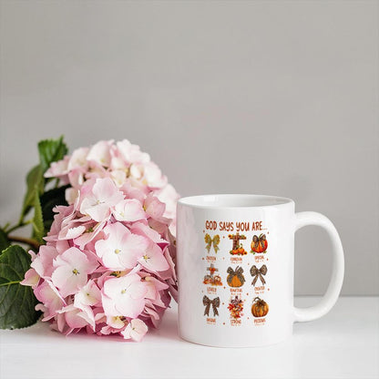 Halloween God Says Bible Verse White Ceramic Mug – view 7