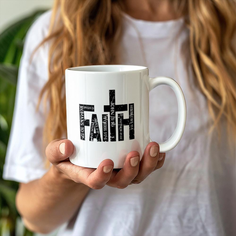 Faith Bible Verse Christian Coffee Mug – Gift for Christian Women – view 8