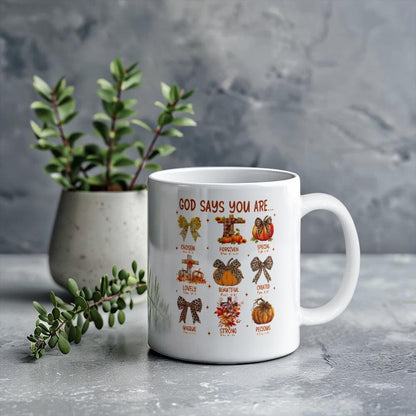 Halloween God Says Bible Verse White Ceramic Mug