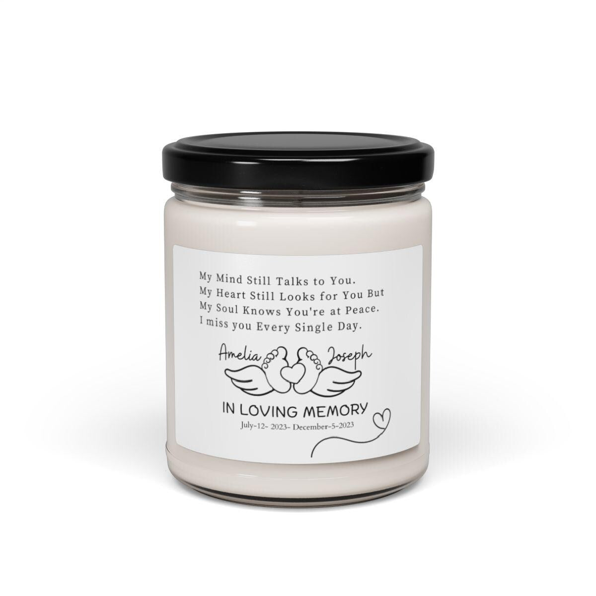 Personalized Miscarriage Memorial Candle – Pregnancy Loss Gift – view 9