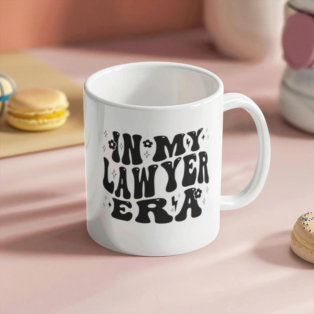 In My Lawyer Era White Ceramic Mug – Gift for Lawyer – view 8