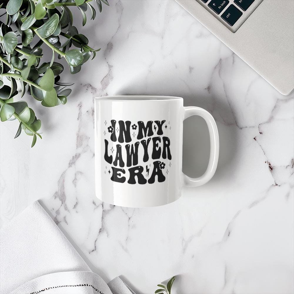 In My Lawyer Era White Ceramic Mug – Gift for Lawyer – view 3