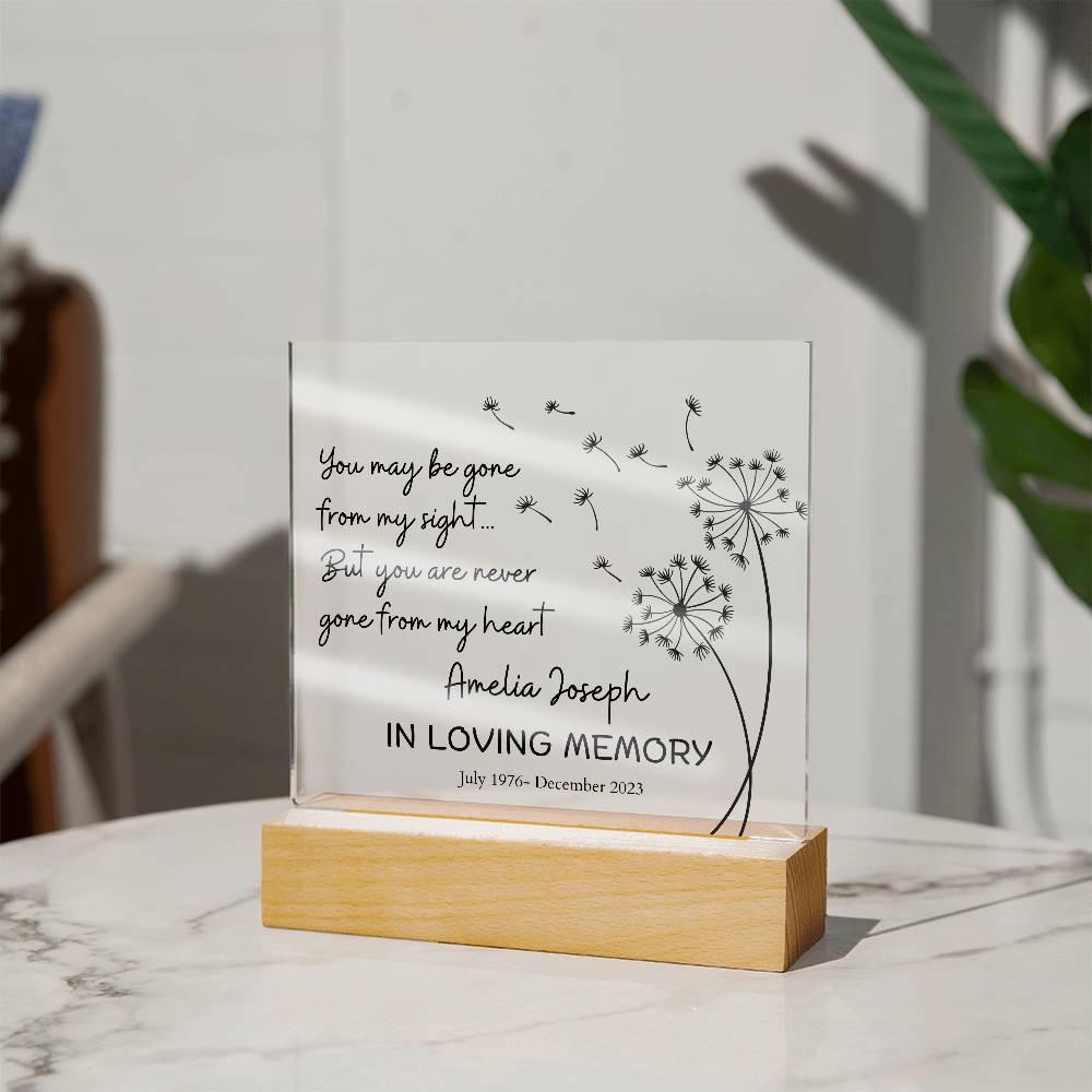 Personalized Memorial Keepsake LED Acrylic Plaque – Remembrance Gifts – view 7