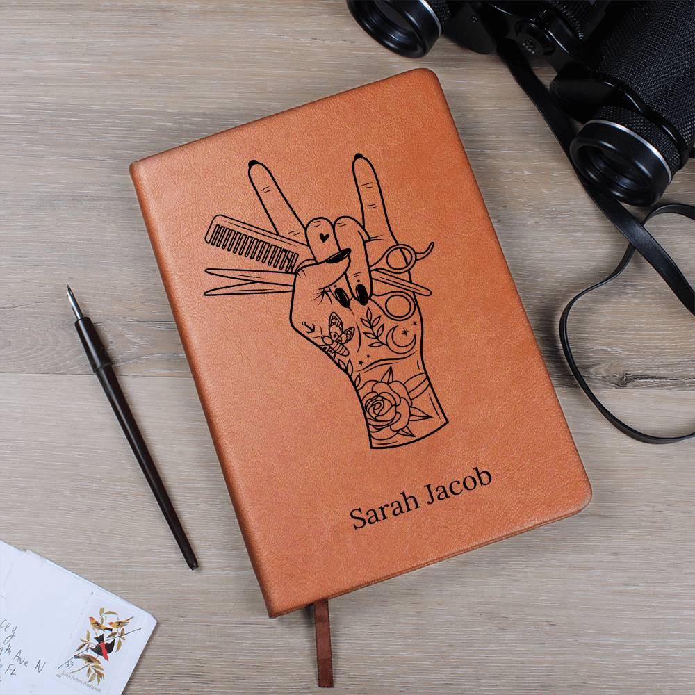 Personalized Hairdresser Leather Journal – Hairdresser Gift – view 9