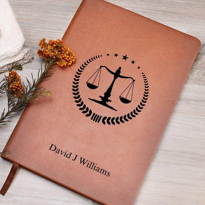 Lawyer Personalized Vegan Leather Journal – Law Graduate Gift