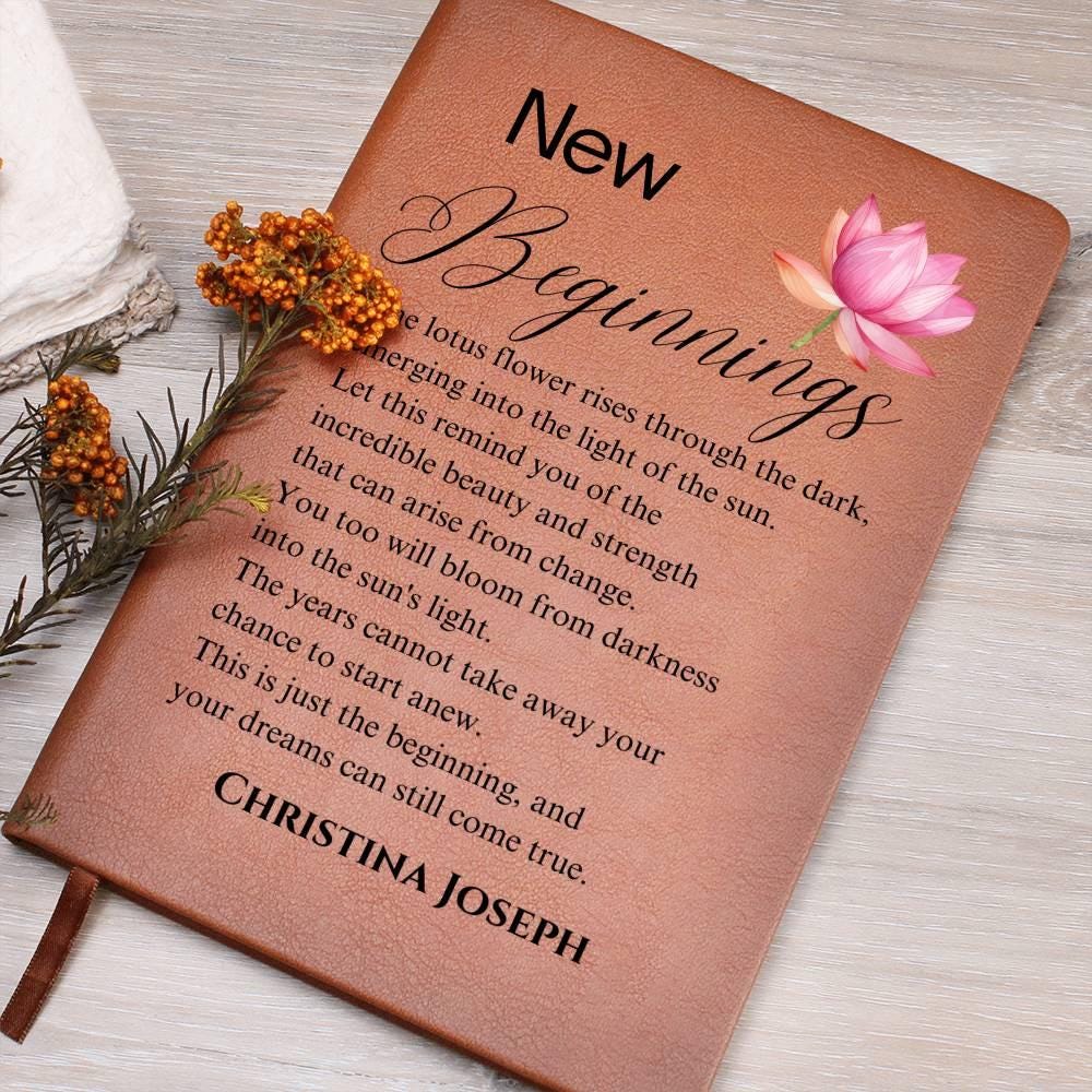 Personalized New beginnings Journal – Starting over gift – view 2