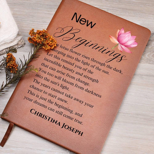 Personalized New beginnings Journal – Starting over gift – view 2