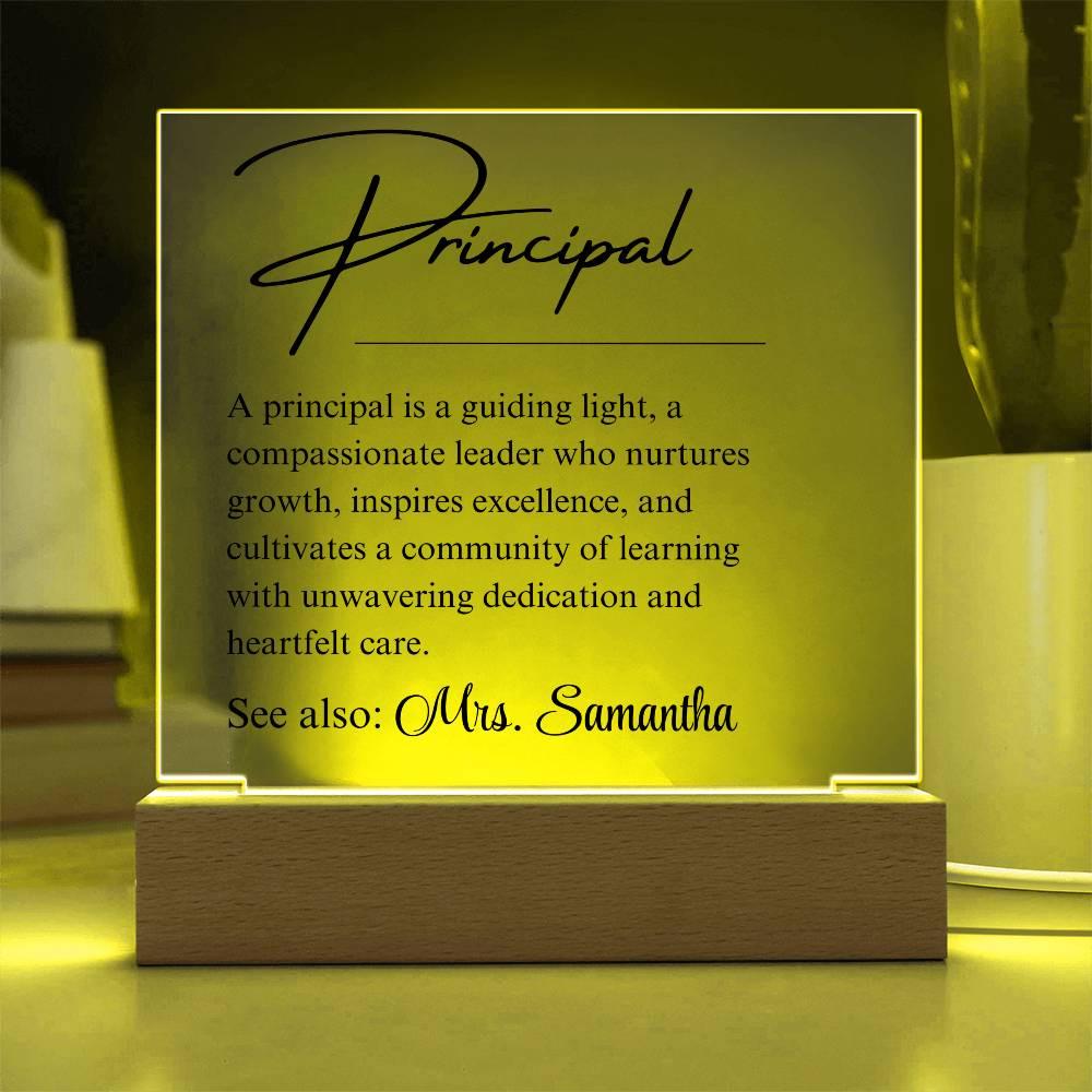 Personalized Principal Definition Acrylic LED Plaque – view 4