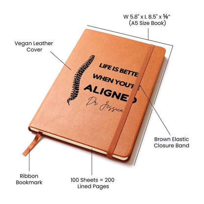 Funny Personalized Chiropractor leather Journal – Chiropractic Gift – view 4