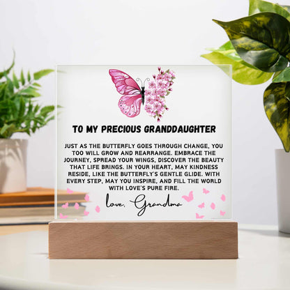Personalized Granddaughter Gift Acrylic plaque – Birthday gift for her