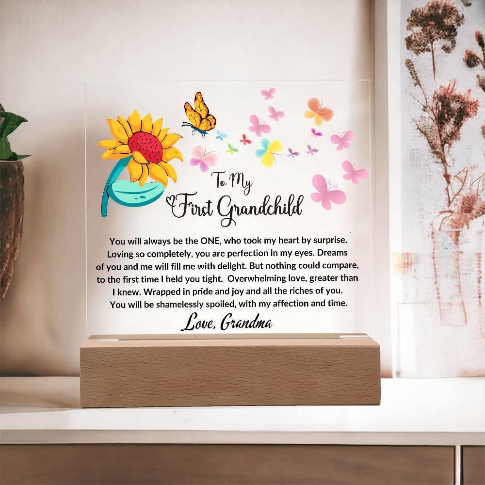 First Grandchild acrylic plaque gift for new grandma – view 9