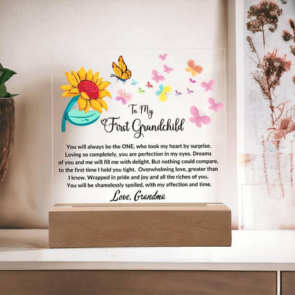 First Grandchild acrylic plaque gift for new grandma – view 9