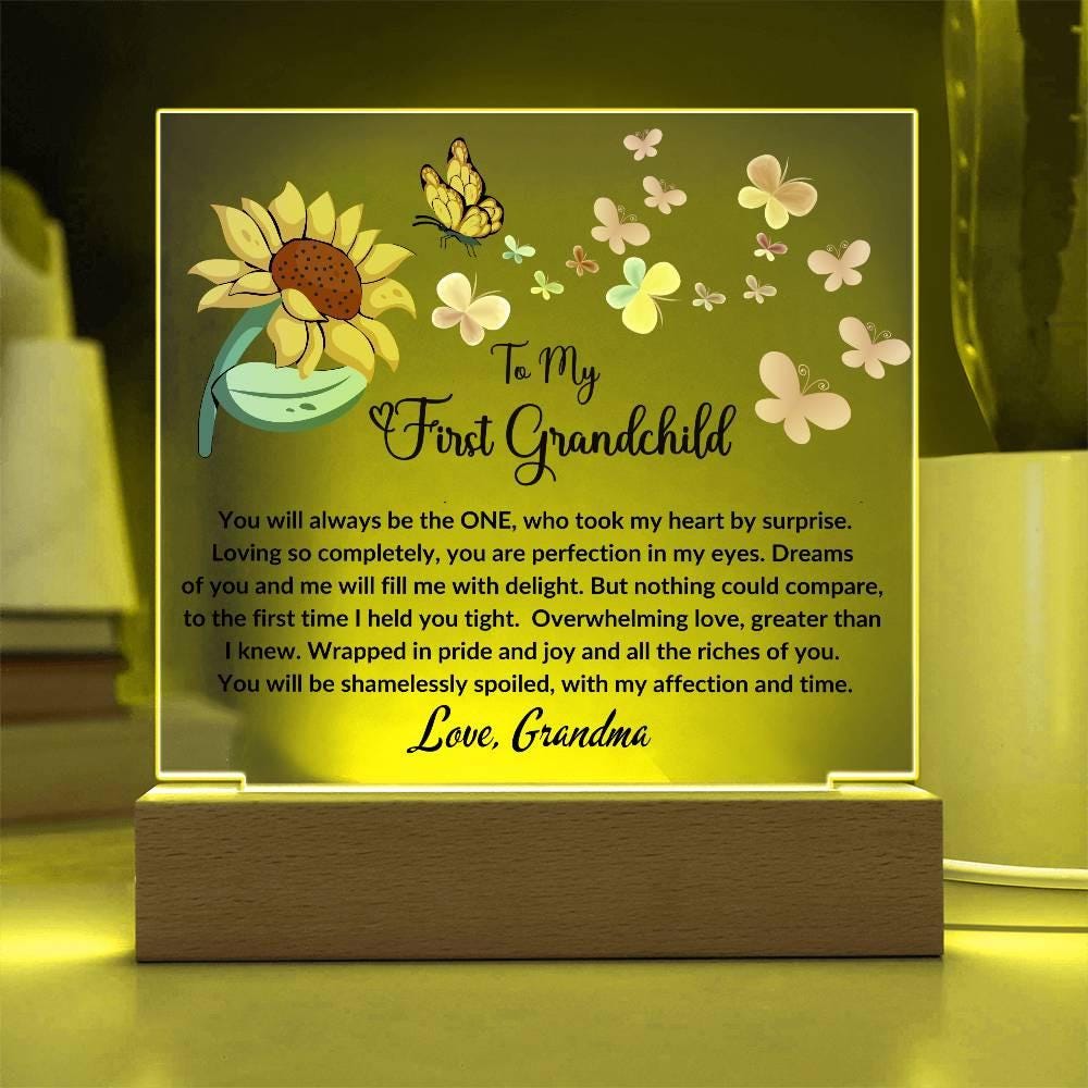 First Grandchild acrylic plaque gift for new grandma – view 2