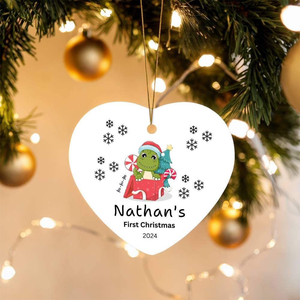 Personalized Baby's First Christmas Ornament 2024 – Baby Shower Gift – view 6