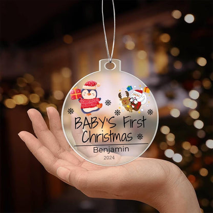 Baby's First Christmas Heart Ornament 2024 - Newborn Keepsake Gift – view 5