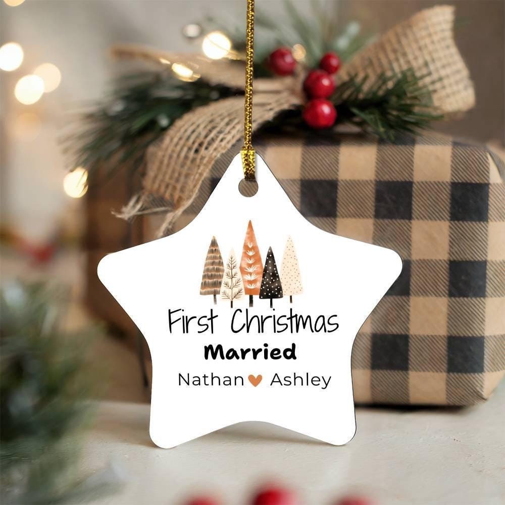First Christmas Married Ornament 2024 - Personalized Mr. & Mrs. – view 5