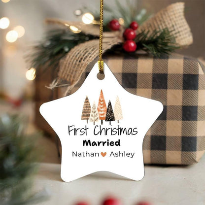 First Christmas Married Ornament 2024 - Personalized Mr. & Mrs. – view 5