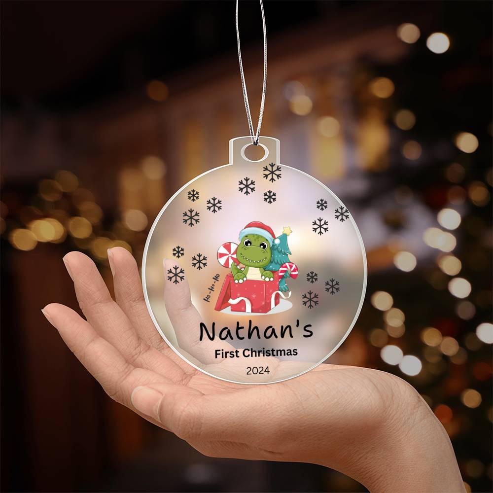 Personalized Baby's First Christmas Ornament 2024 – Baby Shower Gift – view 7