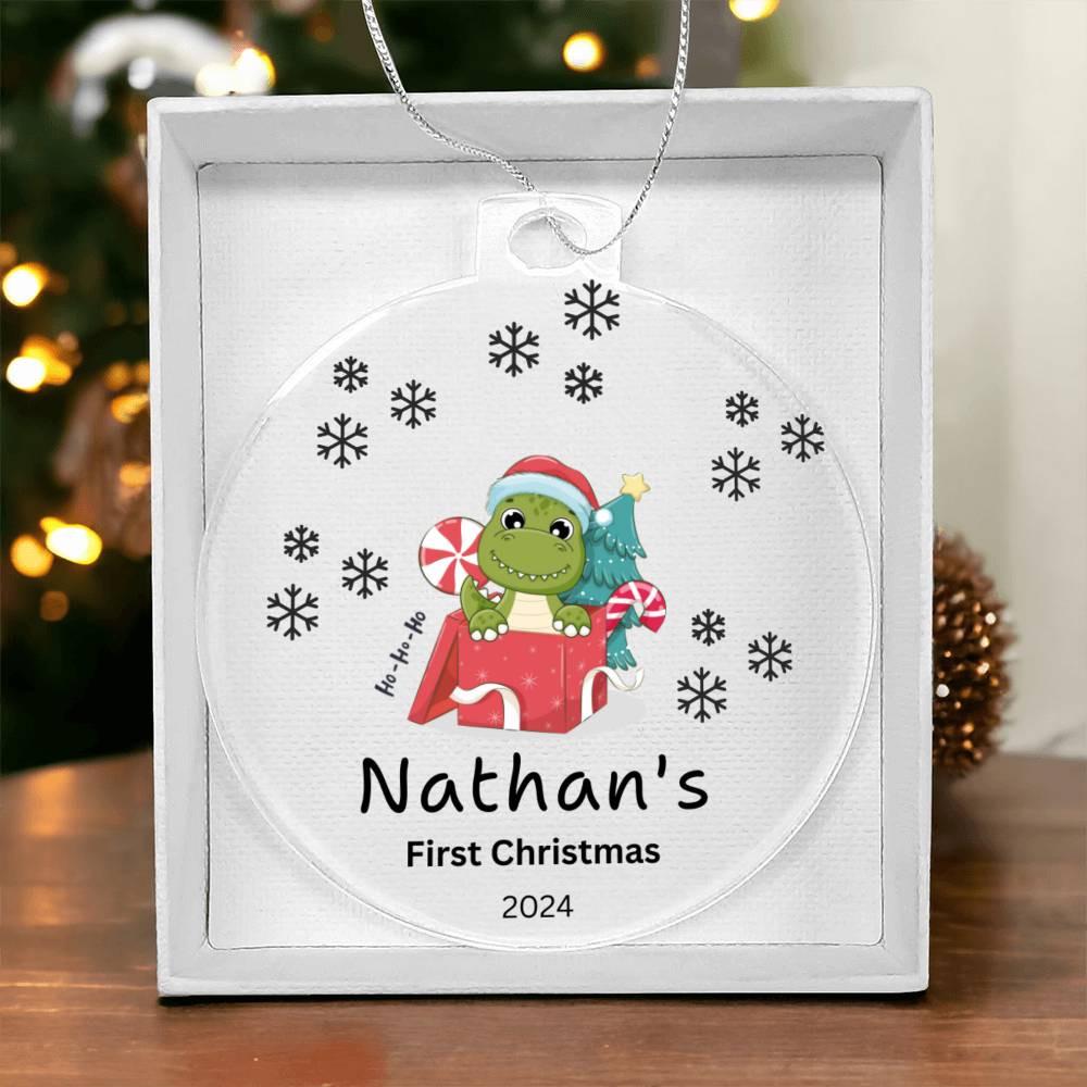 Personalized Baby's First Christmas Ornament 2024 – Baby Shower Gift – view 4