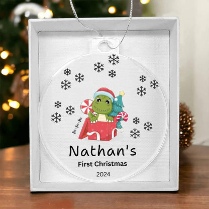 Personalized Baby's First Christmas Ornament 2024 – Baby Shower Gift – view 4
