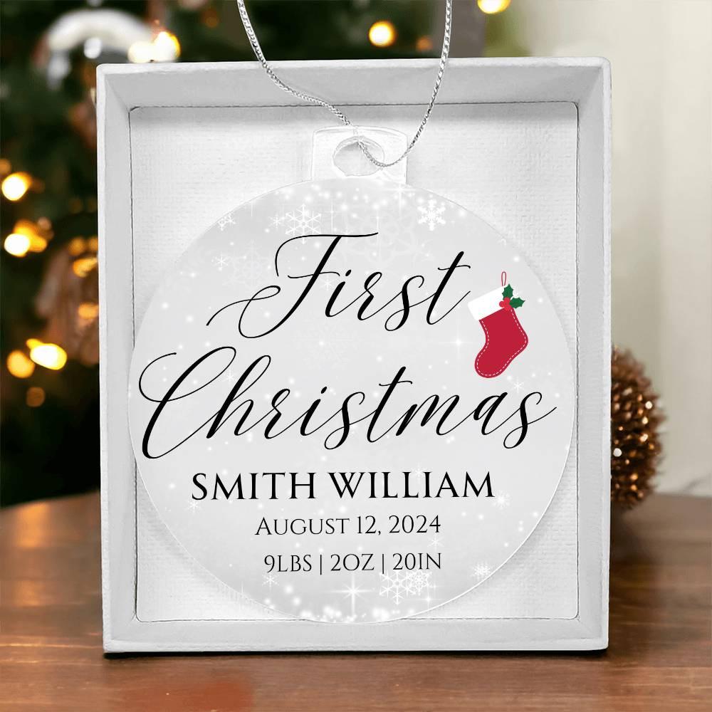 2024 Baby First Christmas Acrylic Ornament – New Born Gift – view 3