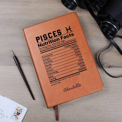 Personalized Pisces Zodiac Vegan Leather Journal – Astrology Journal – view 10