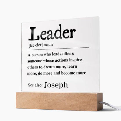 Custom Leader LED Acrylic Plaque – Unique Gift for Team Leader – view 8