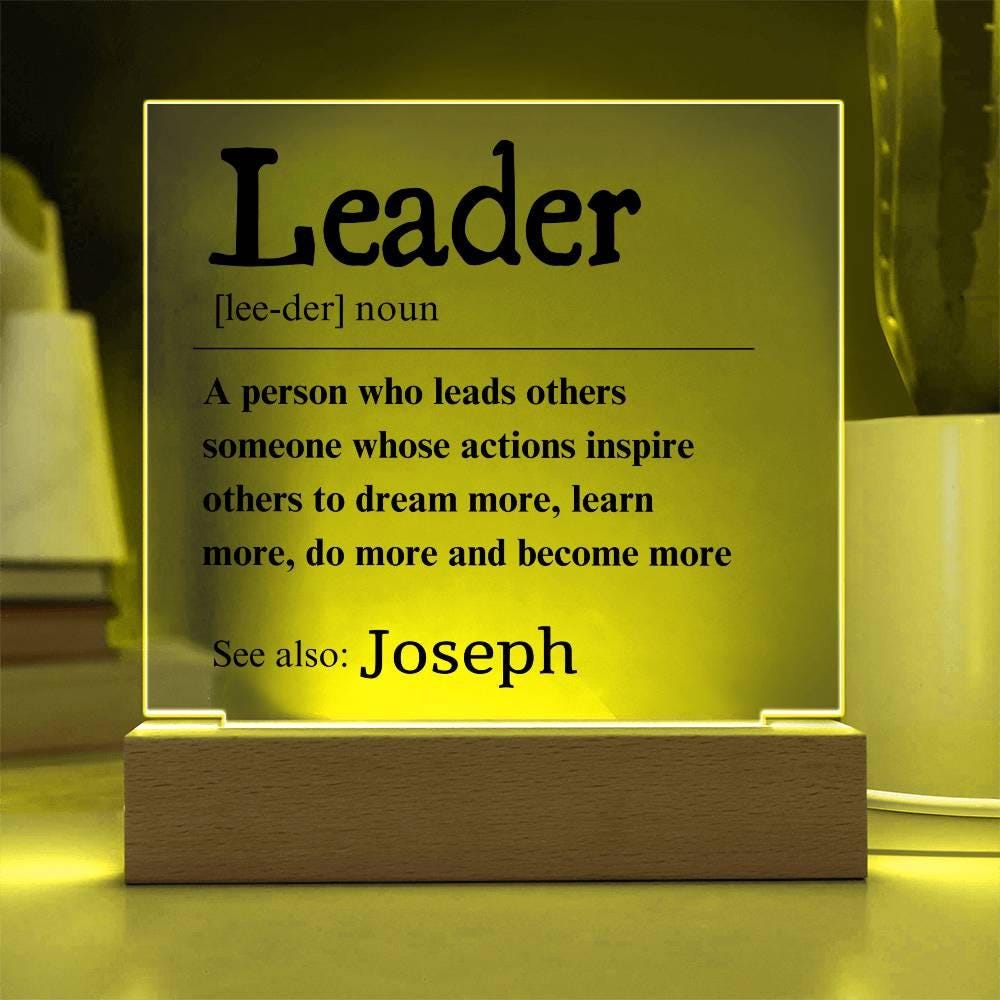 Custom Leader LED Acrylic Plaque – Unique Gift for Team Leader – view 4
